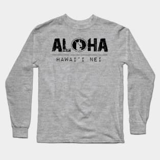 Aloha Rising Sun King Kamehameha(black) by Hawaii Nei All Day Long Sleeve T-Shirt